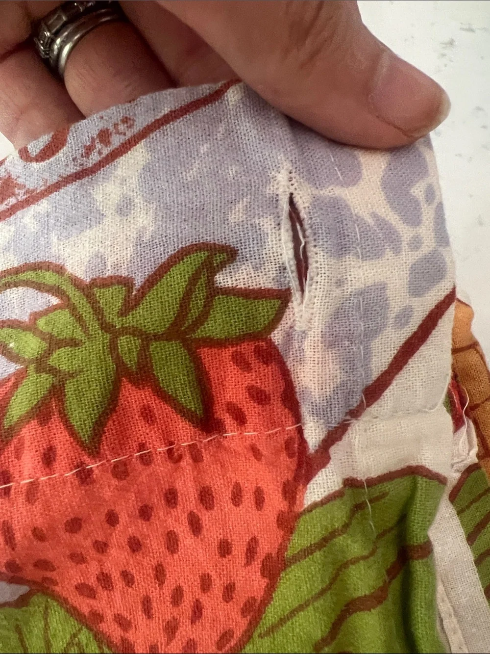 Urban Outfitters Sweet Strawberry Patterned Vintage Style Shower Curtain NWOT